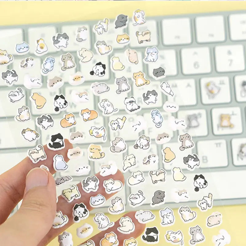 Cute Small Animal Pattern 3D Bubble Stickers - Cup Decoration Stickers