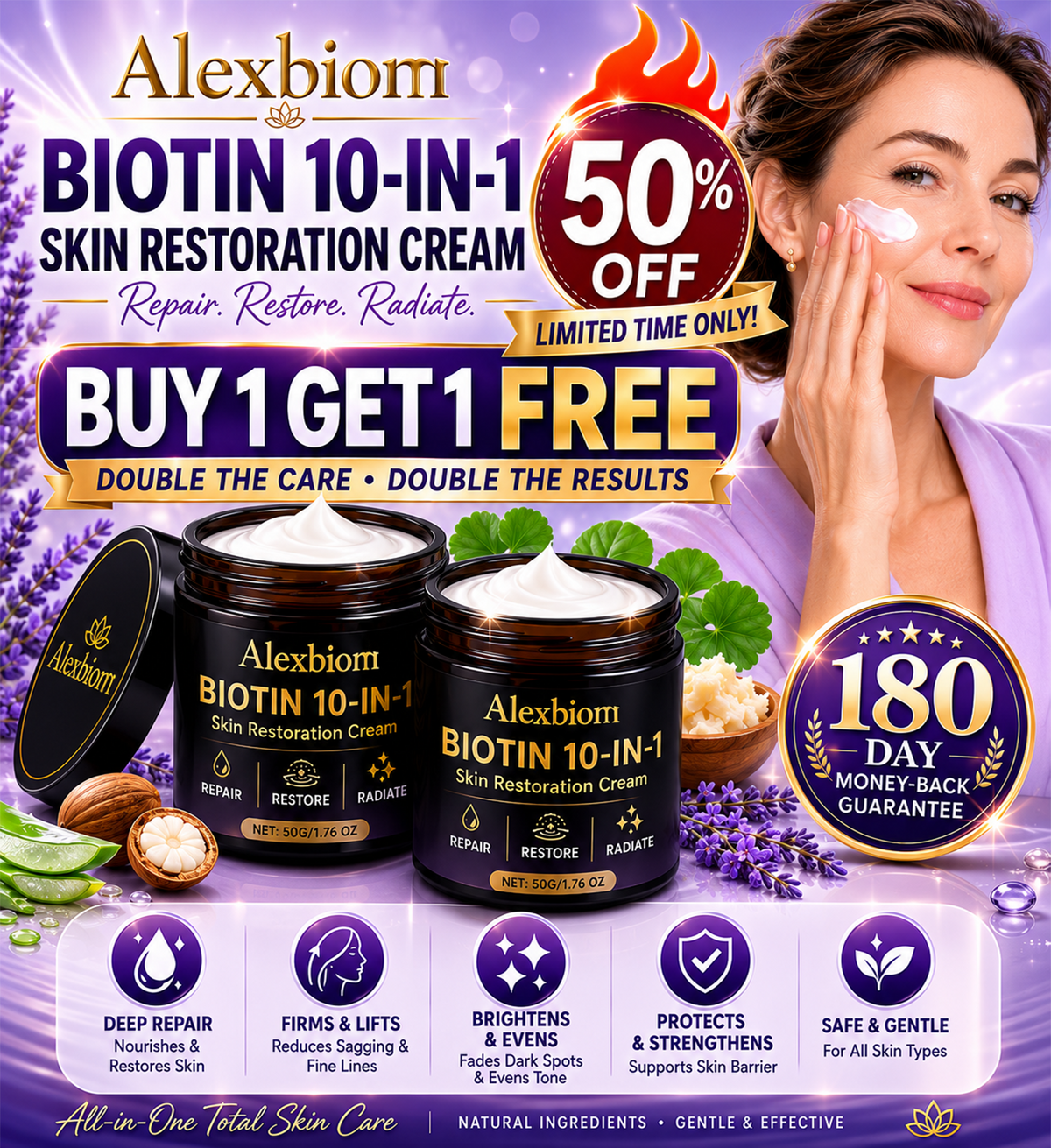 Alexbiom BIOTIN 10-IN-1 SKIN RESTORATION CREAM