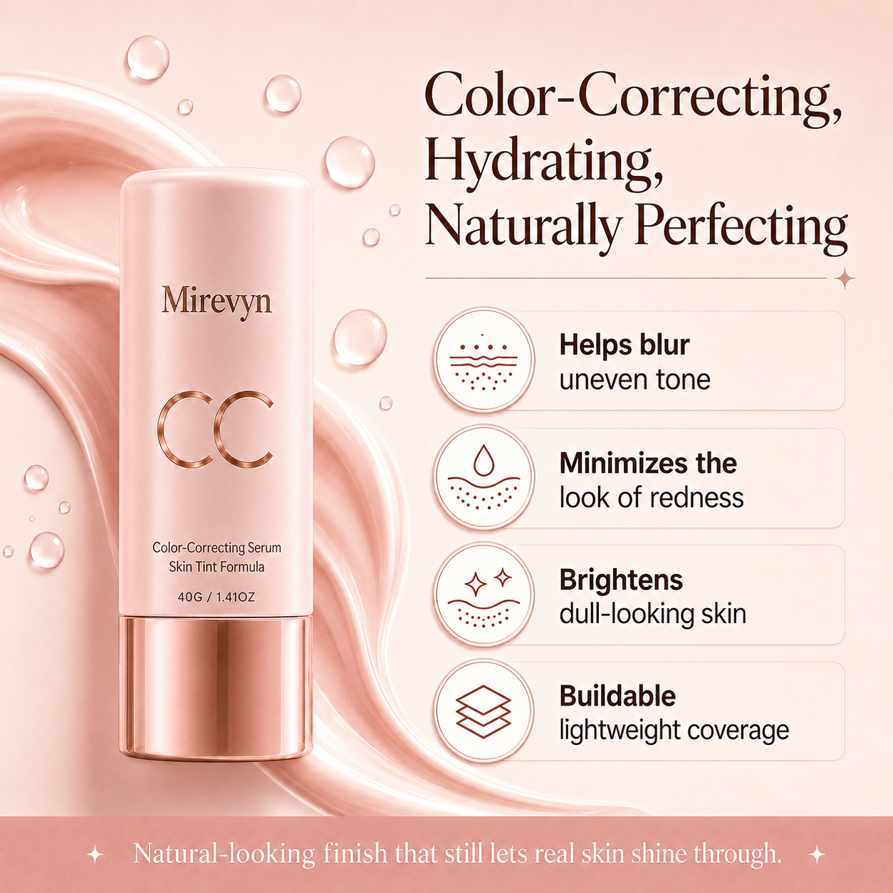 Covers redness — without the cakey foundation look