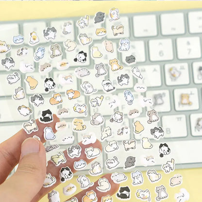 Cute Small Animal Pattern 3D Bubble Stickers - Cup Decoration Stickers