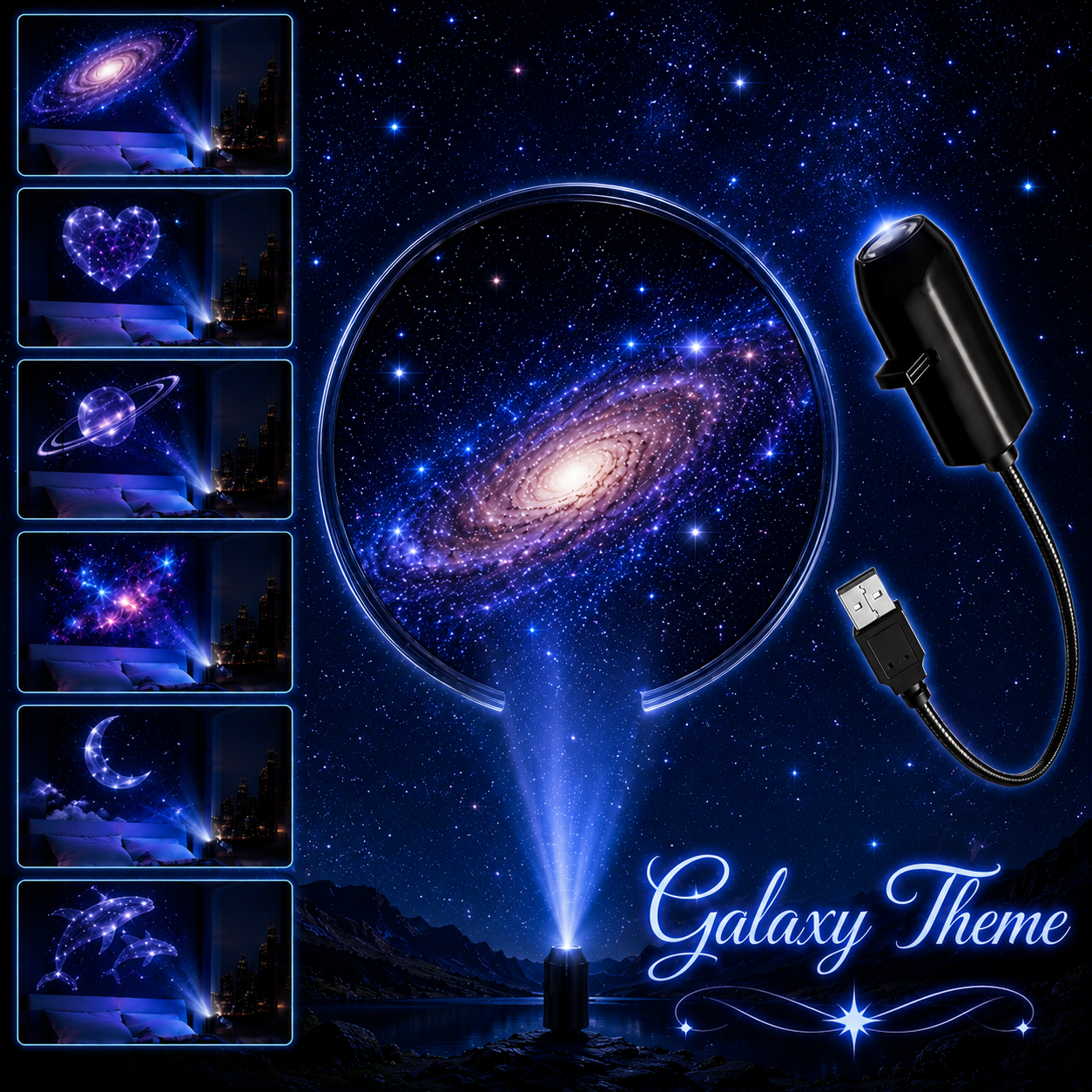 🔥✨ Last Day 50% OFF- Plug-and-Play HD Star Projecto