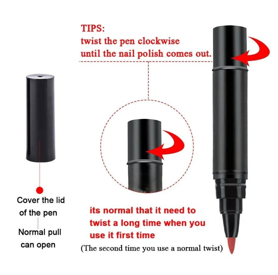 🎨🎨One Step Gel Nail Pen 3-in-1 No Extra Base Top Coat Portable Precise Brush Salon Nail At Home
