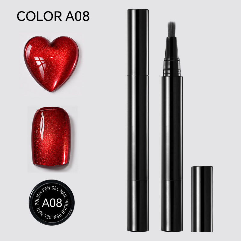 🎨🎨One Step Gel Nail Pen 3-in-1 No Extra Base Top Coat Portable Precise Brush Salon Nail At Home